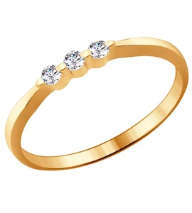 Кольцо из золота с бриллиантами 1010376