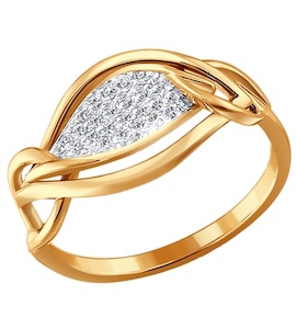 Кольцо из золота с бриллиантами 1010476