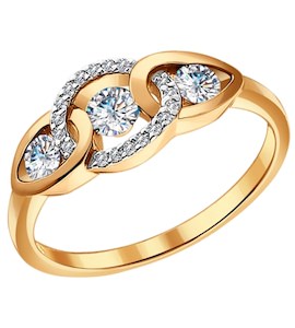 Кольцо из золота с бриллиантами 1010518
