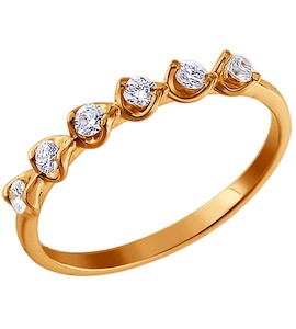 Кольцо из золота с бриллиантами 1010526