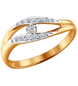 Кольцо из золота с бриллиантами 1010570