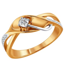 Кольцо из золота с бриллиантами 1010620