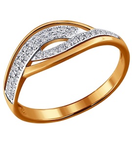 Кольцо из золота с бриллиантами 1010659