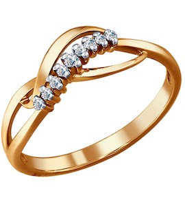 Кольцо из золота с бриллиантами 1010754