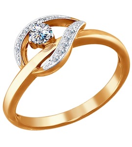 Кольцо из золота с бриллиантами 1010768