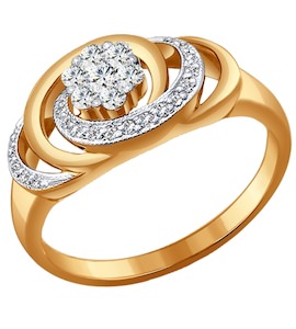 Кольцо из золота с бриллиантами 1010784