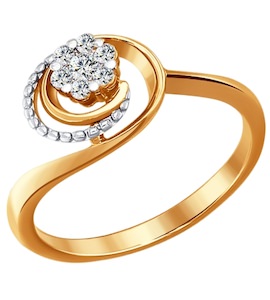Кольцо из золота с бриллиантами 1010832