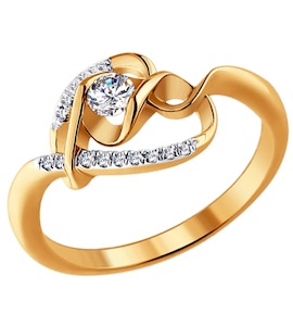 Кольцо из золота с бриллиантами 1010834