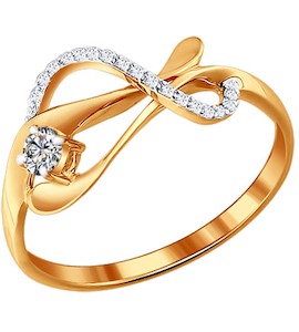 Кольцо из золота с бриллиантами 1010909