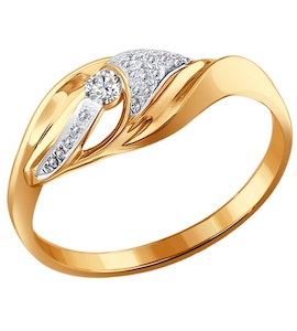 Кольцо из золота с бриллиантами 1010932
