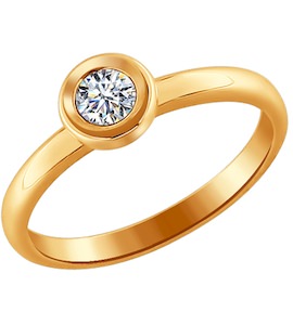 Помолвочное кольцо c бриллиантом 1010971