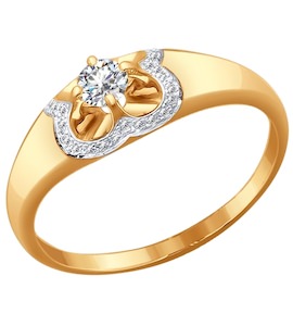 Кольцо из золота с бриллиантами 1010979
