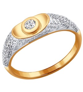 Кольцо из золота с бриллиантами 1011006