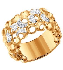 Кольцо из золота с бриллиантами 1011099