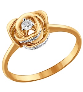 Кольцо из золота с бриллиантами 1011101