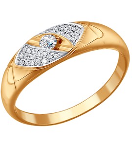 Кольцо из золота с бриллиантами 1011129