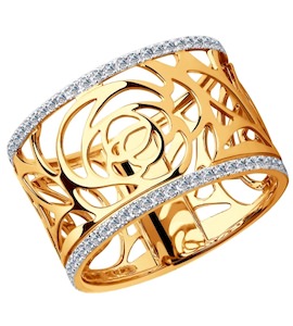 Кольцо из золота с бриллиантами 1011135
