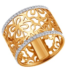 Кольцо из золота с бриллиантами 1011137