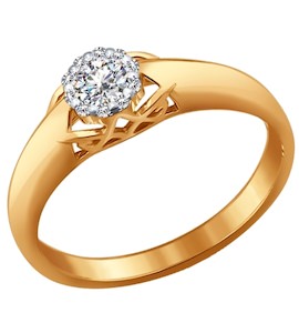 Кольцо из золота с бриллиантами 1011161