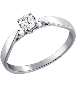 Помолвочное кольцо c бриллиантом 1011168