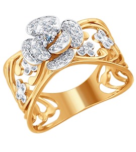 Кольцо из золота с бриллиантами 1011276