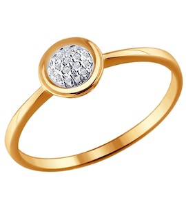 Помолвочное кольцо из золота с бриллиантами 1011394