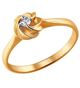 Помолвочное кольцо из золота с бриллиантом 1011422