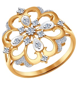 Кольцо из золота с бриллиантами 1011468