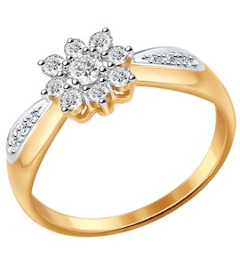 Помолвочное кольцо из золота с бриллиантами 1011506