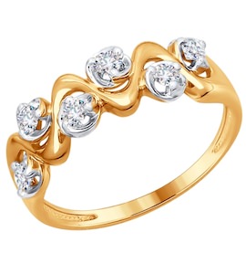 Кольцо из золота с бриллиантами 1011562