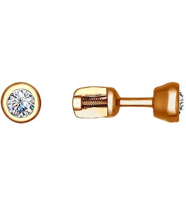Серьги-пусеты из золота с бриллиантами 1020627