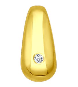 Подвеска из жёлтого золота с бриллиантом 1030421