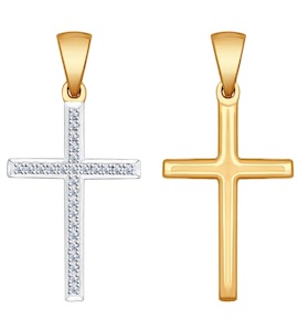 Крест из золота с бриллиантами 1030492