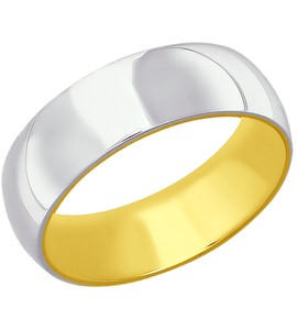 Обручальное кольцо из комбинированного золота 110145