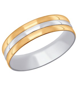 Обручальное кольцо из комбинированного золота 110204