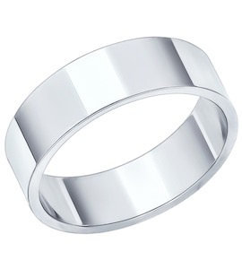 Обручальное кольцо из белого золота 110219