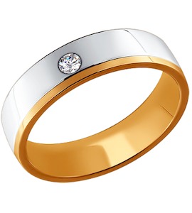 Обручальное кольцо из комбинированного золота 1110055