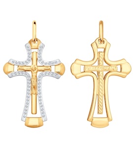 Крест из золота с бриллиантами 1120032