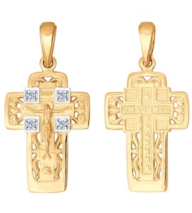Крест из золота с бриллиантами 1120064