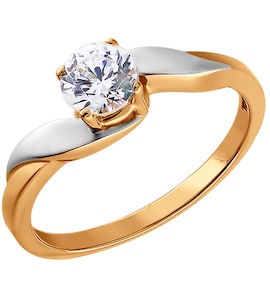 Помолвочное кольцо с камнем Swarovski 81010005