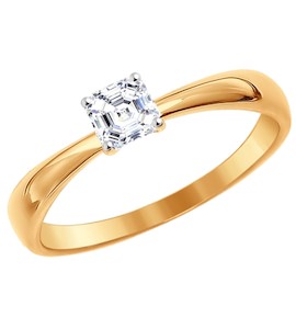 Помолвочное кольцо из золота со Swarovski Zirconia 81010233