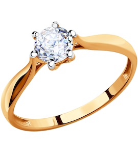 Кольцо из золота со Swarovski Zirconia 81010285