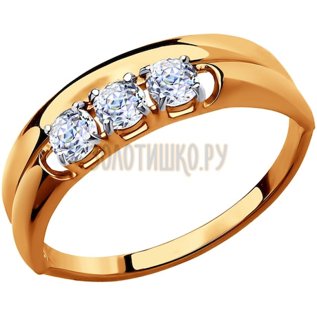 Кольцо из золота со Swarovski Zirconia 81010287