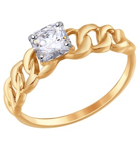 Кольцо из золота со Swarovski Zirconia 81010291