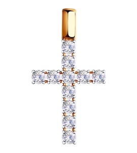 Крест из золота со Swarovski Zirconia 81030072