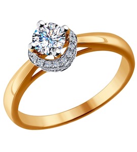 Помолвочное кольцо из золота с бриллиантами 9010022