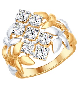 Позолоченное кольцо из серебра 93010592