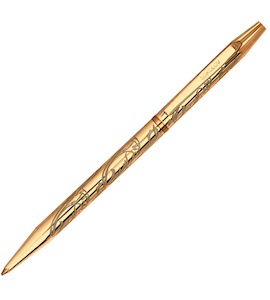 Ручка-сувенир из золоченого серебра с гравировкой 93250006