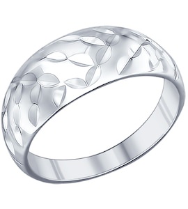 Кольцо из серебра с алмазной гранью 94010021