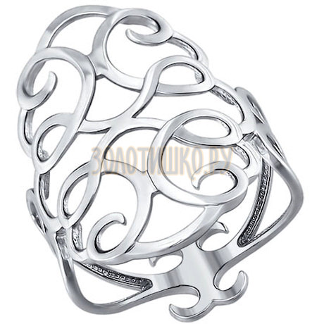 Ажурное кольцо из серебра 94011299